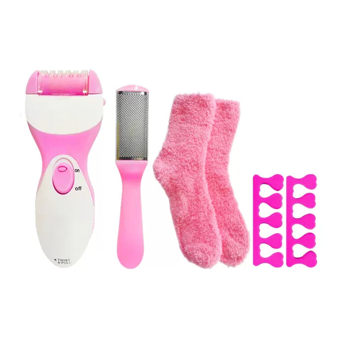 طقم العناية بالقدمين 4 في 1 – Gel Socks & Foot Care Kit