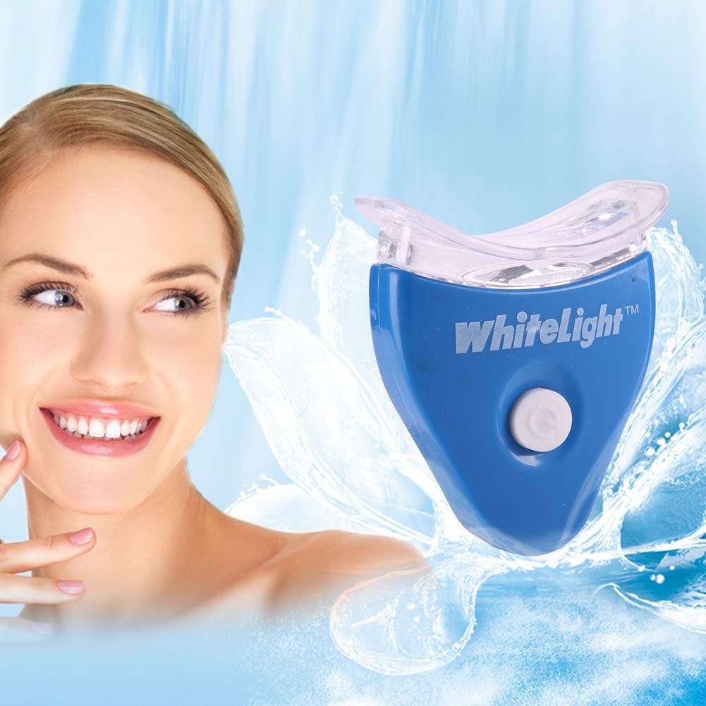 طقم جهاز تبييض الأسنان الصحي الفوري من WhiteLight بتقنية LED مع جل التبييض الخاص