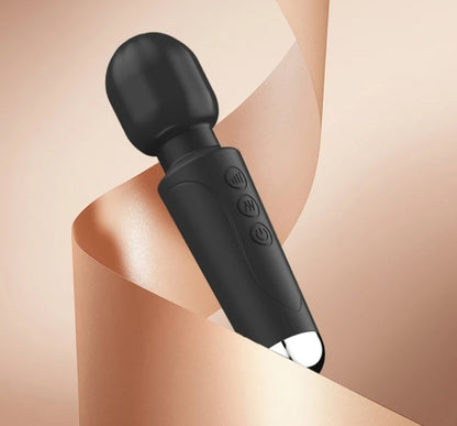 جهاز تدليك لاسلكي مقاوم للماء قابل لإعادة الشحن عبر منفذ USB، مزود بـ 8 سرعات قوية و20 وضعًا للاهتزاز، بتردد منخفض لتخفيف آلام العضلات والتعافي الرياضي.