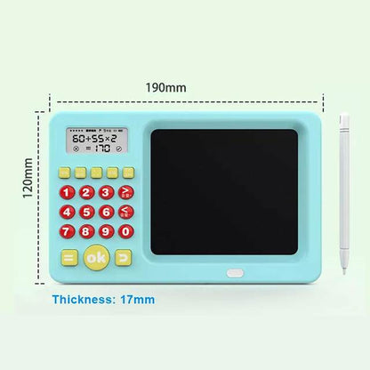 جهاز لوحي للكتابة بشاشة LCD عالية الجودة، 2 في 1، مزود بقلم وآلة حاسبة، مناسب للتعليم المبكر. جهاز لوحي LCD للكتابة والرسم.