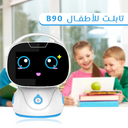 تابلت الربوت الذكى للأطفال , تابلت K95 ذكي للتعلم المبكر للاطفال من اتاتش، شاشة 7 انش، اندرويد 16GB ROM 2GB RAM واي فاي رباعي النواة مع 2 ميكروفون كاريوكي