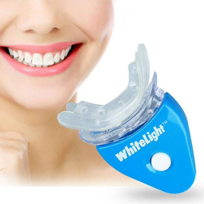 طقم جهاز تبييض الأسنان الصحي الفوري من WhiteLight بتقنية LED مع جل التبييض الخاص